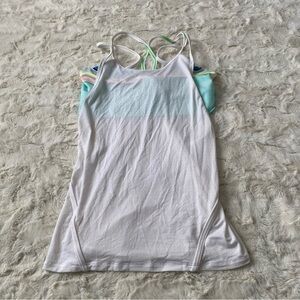 Ivivva Lululemon Girls Size 12 White Athletic Tank Top